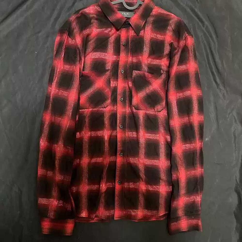 Amiri amiri 18AW GLITTER OVERSIZED PLAID SHIRT - image 1