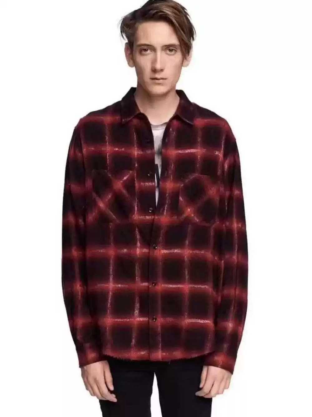 Amiri amiri 18AW GLITTER OVERSIZED PLAID SHIRT - image 6