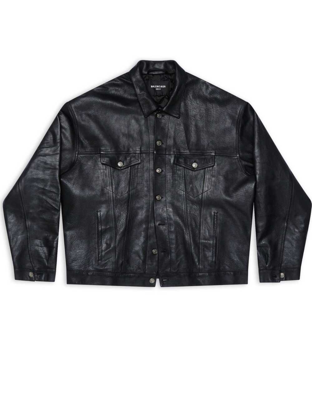 Balenciaga SS22 BUFFALO SKIN TRUCKER JACKET - image 1