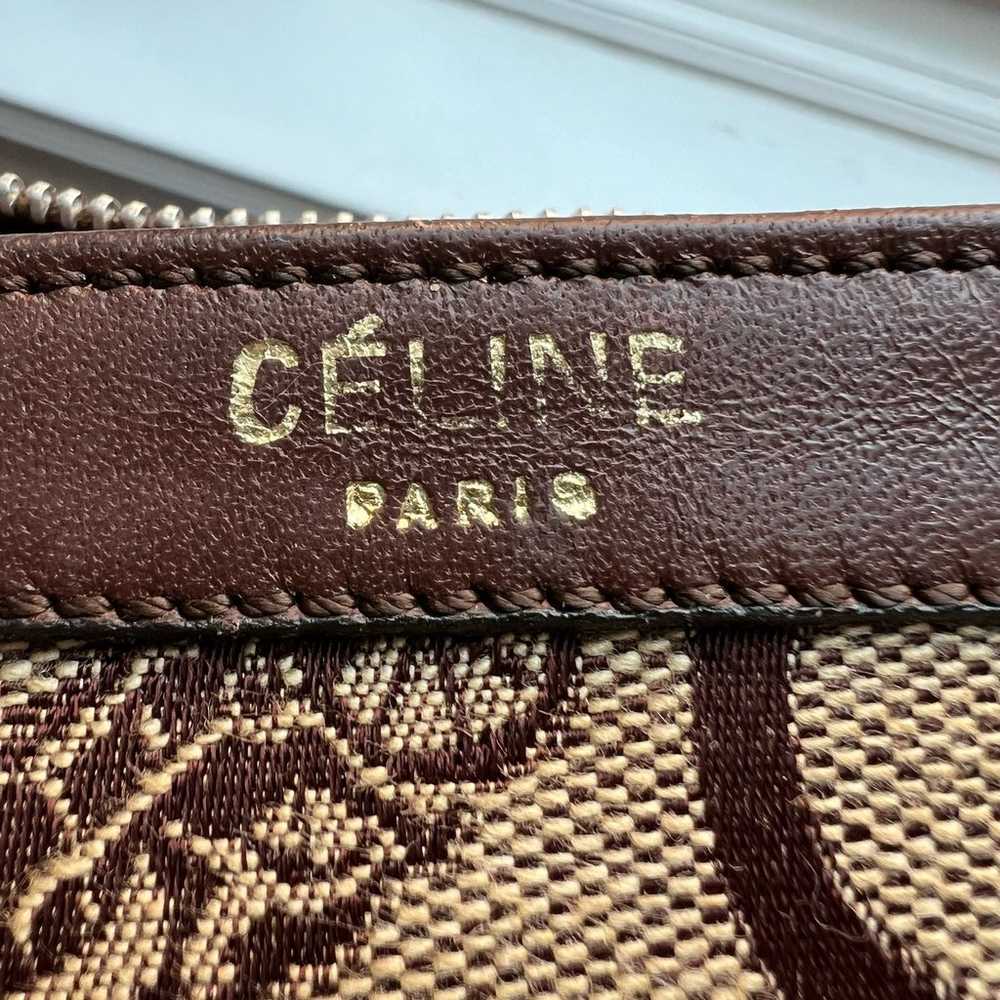 CELINE Horsebit Carriage Brown Leather Shoulder B… - image 8