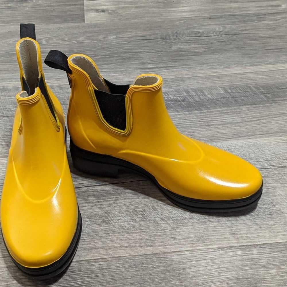 Vintage Ariat ankle rain boots. Bright yellow. Si… - image 1