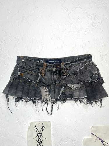 Rocawear rocawear distressed denim mini skirt and 