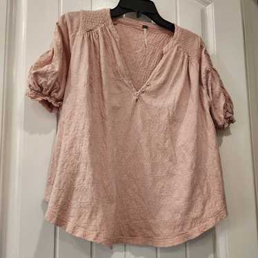 Free People light pink vintage shirt - image 1