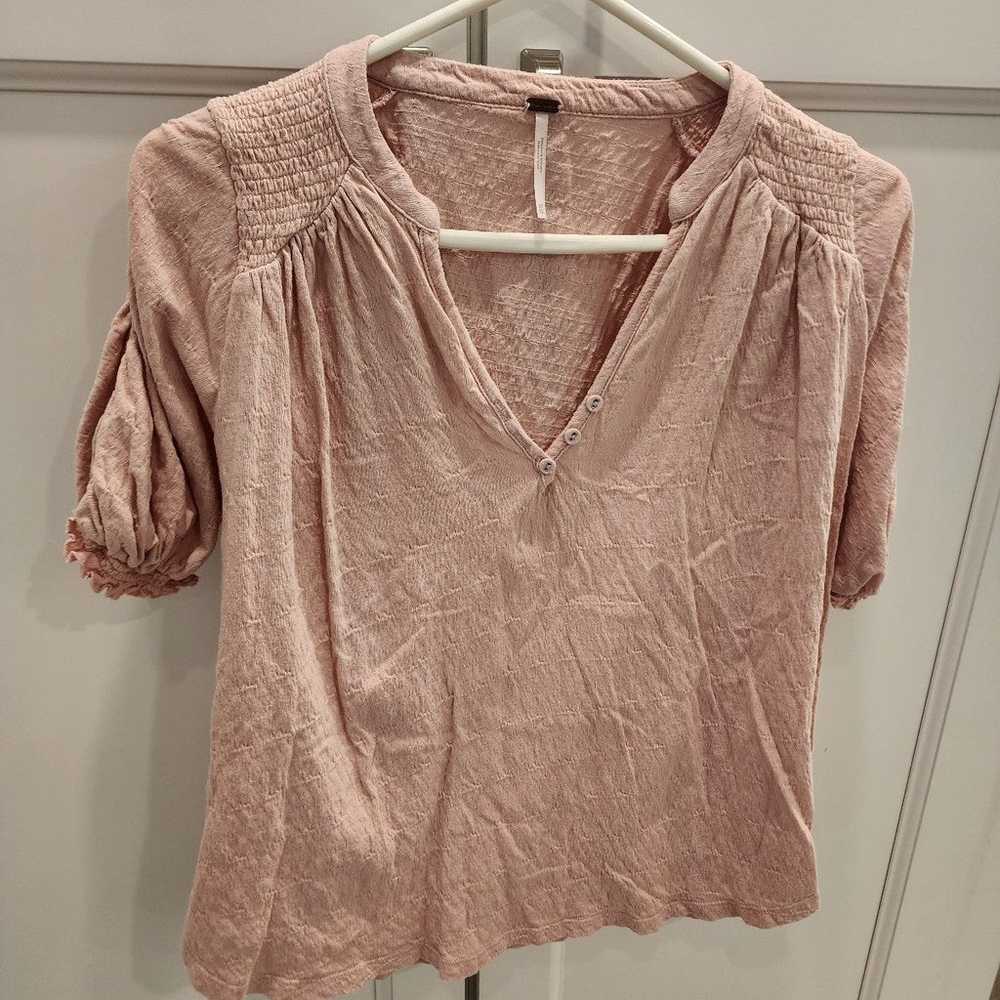 Free People light pink vintage shirt - image 2