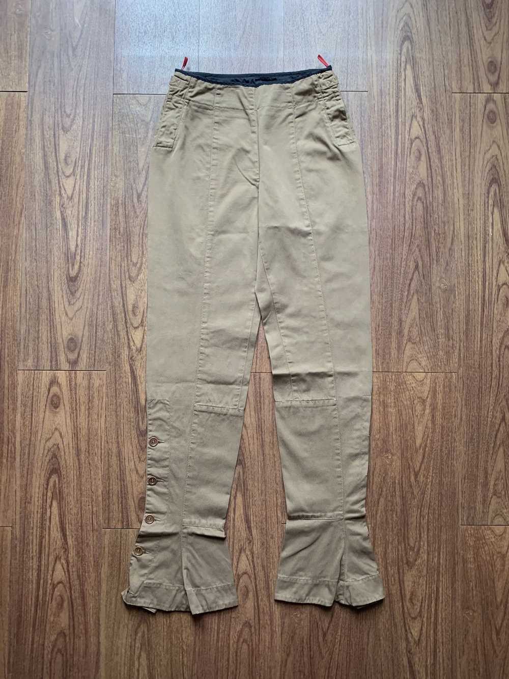 Prada 2000s Flared Buttoned Trousers - image 2