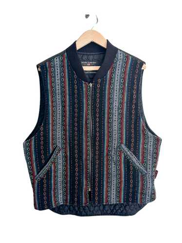 UNIONBAY Boho Grunge Quilted Vest - Large - 1990s