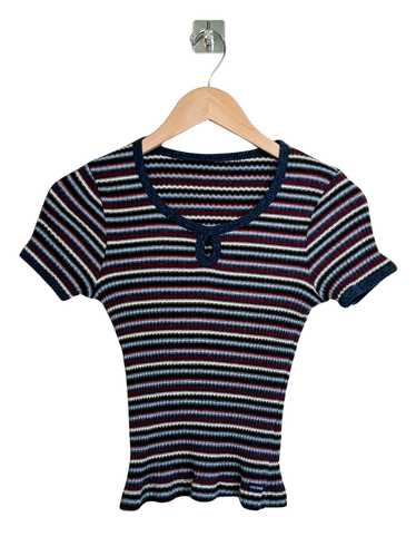 UNIONBAY Keyhole Knit Short Sleeve Sweater - Smal… - image 1