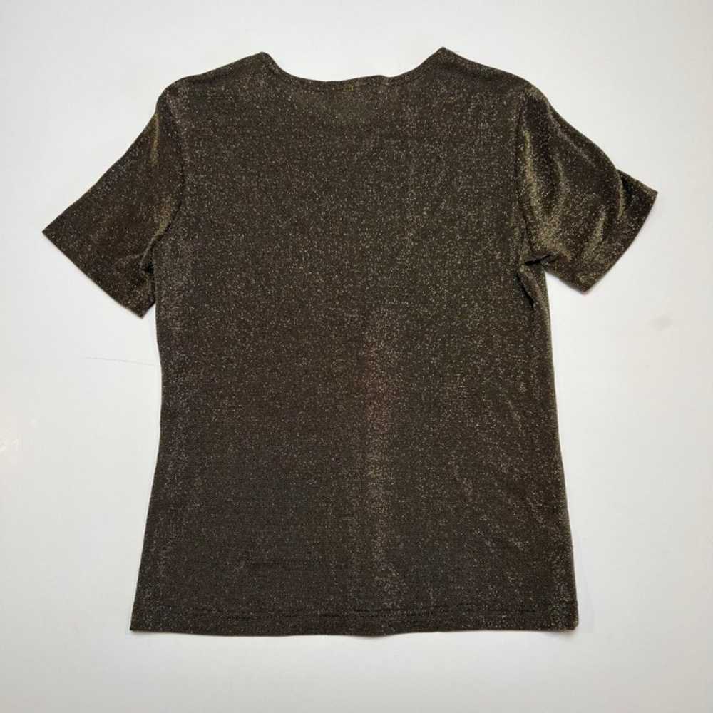 Vintage 80s-90s Gold Metallic Shimmer Top - image 3