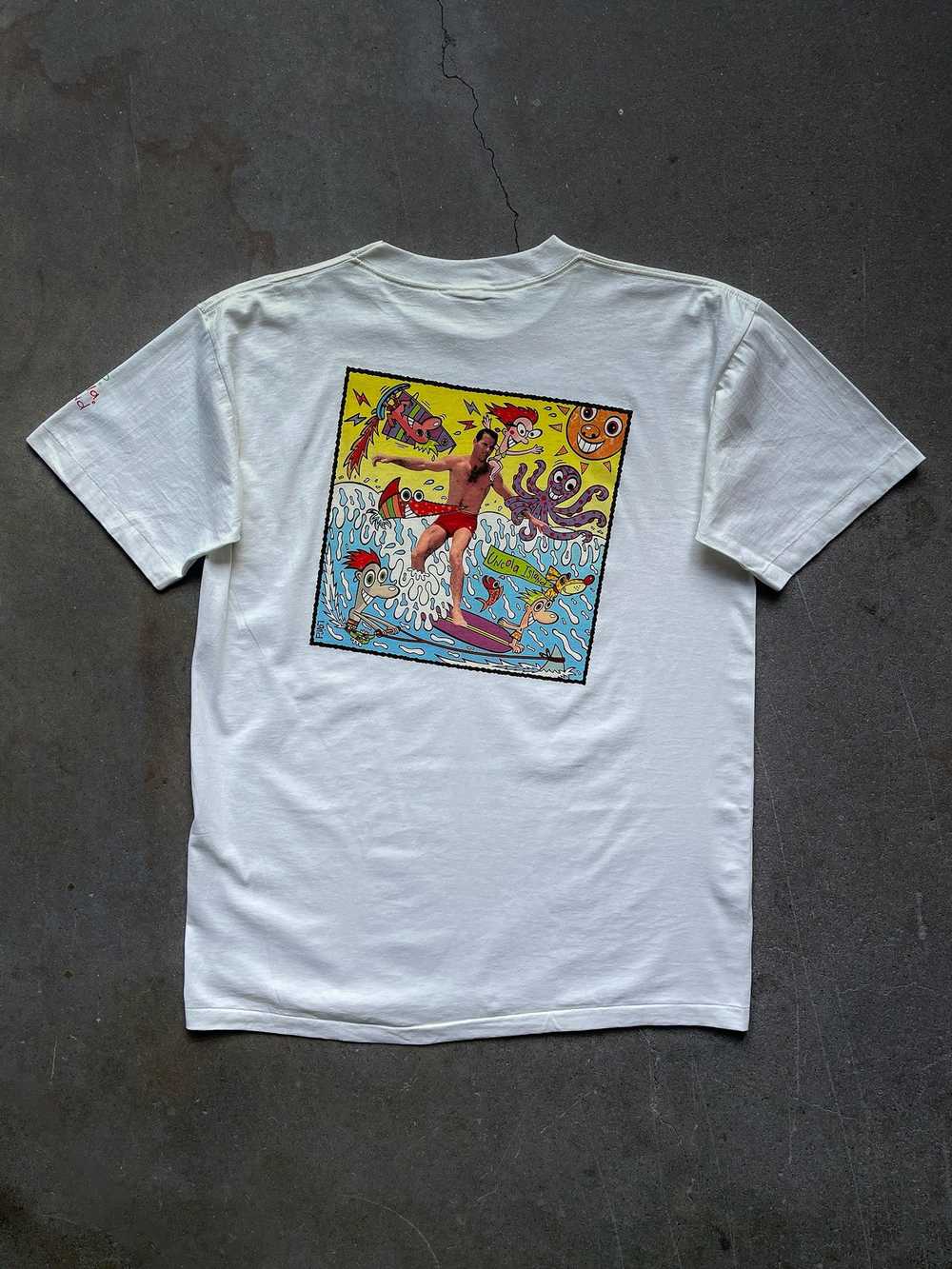 90's Uncola Island Surfing T-Shirt—[XL] - image 2