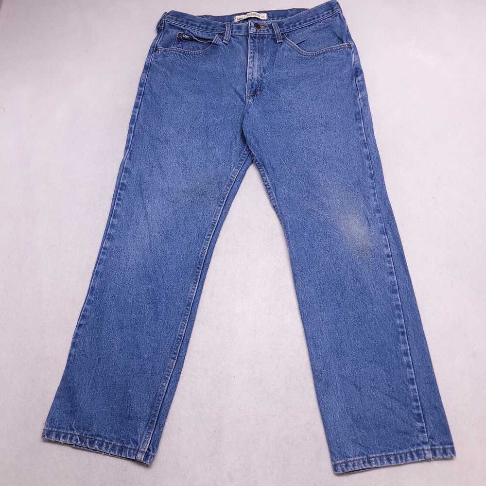 Lee Lee Casual Button Denim Medium Wash Jeans Men… - image 2