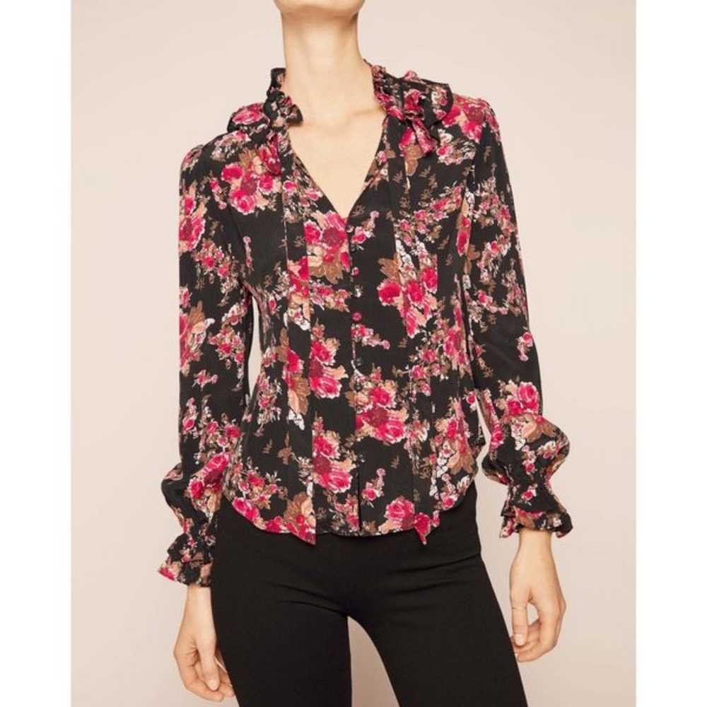 ByTimo Ruffle Print Shirt in Rose Tapestry - image 1