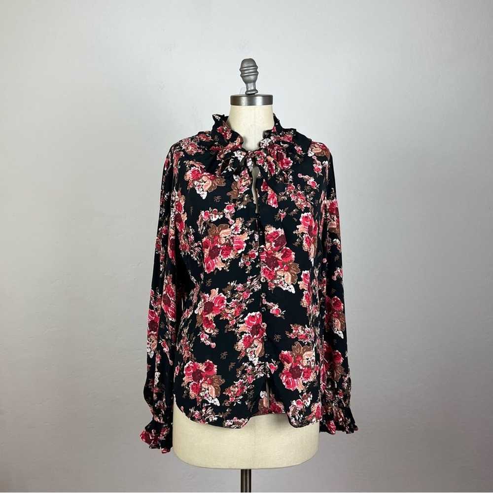 ByTimo Ruffle Print Shirt in Rose Tapestry - image 2