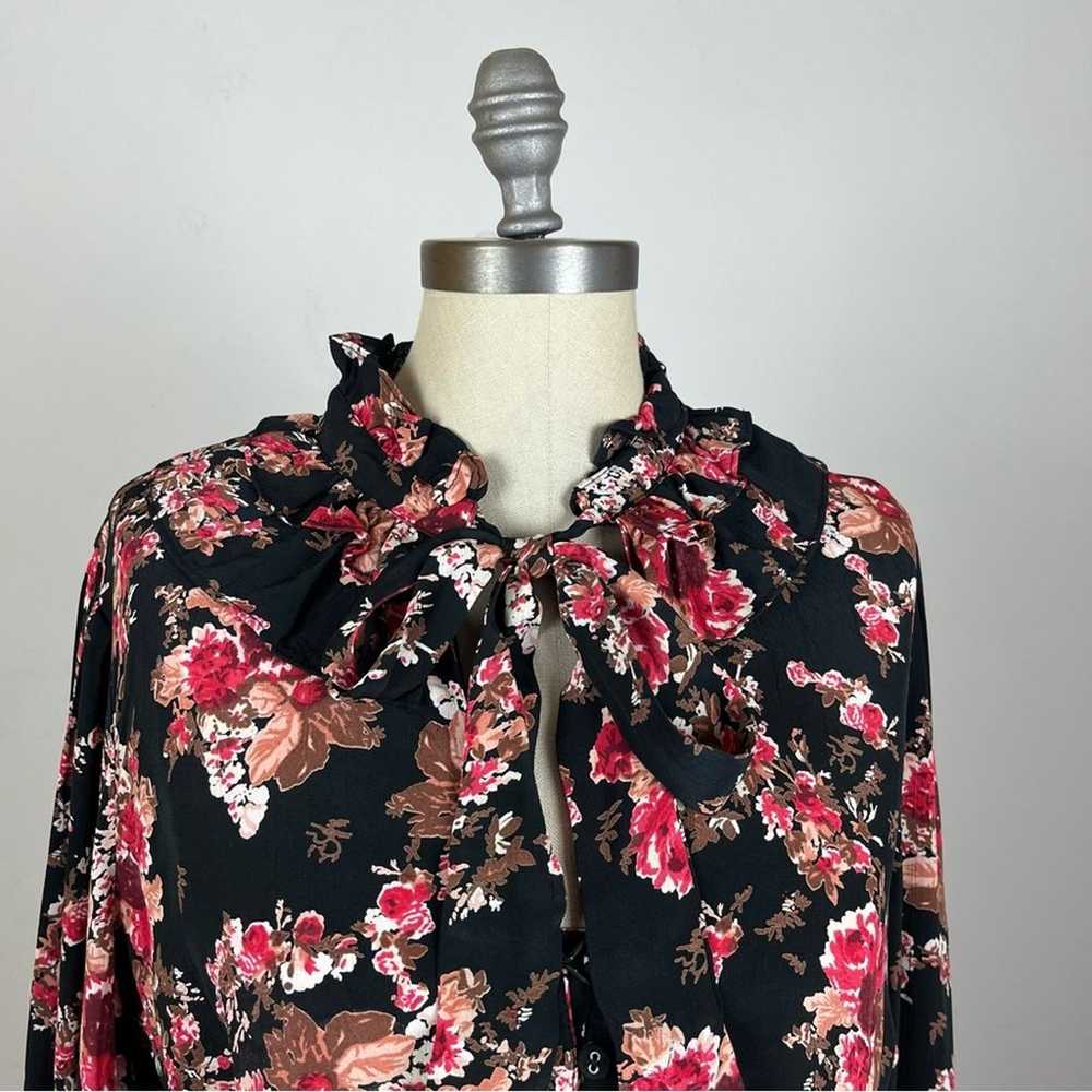 ByTimo Ruffle Print Shirt in Rose Tapestry - image 4