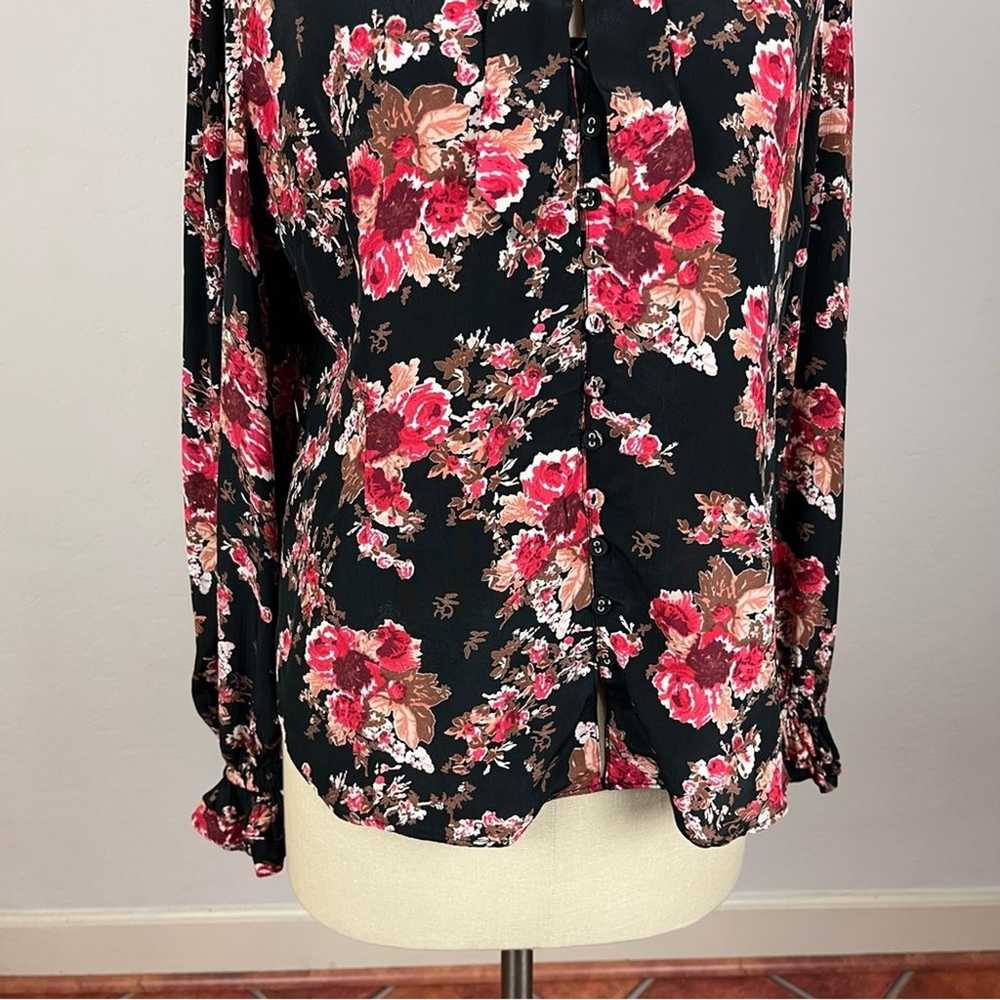 ByTimo Ruffle Print Shirt in Rose Tapestry - image 5