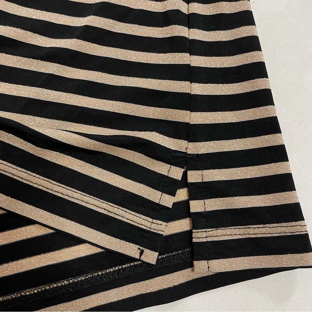 Chicos Chico's Travelers Black Gold Striped Short… - image 8