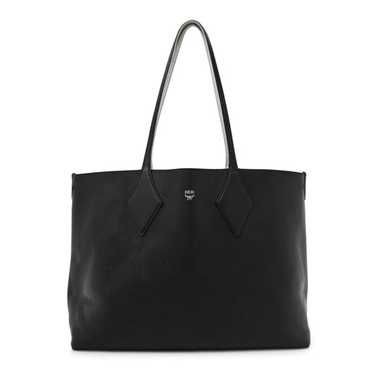 MCM Grained Calfskin Medium Yris Shopper Tote Bla… - image 1