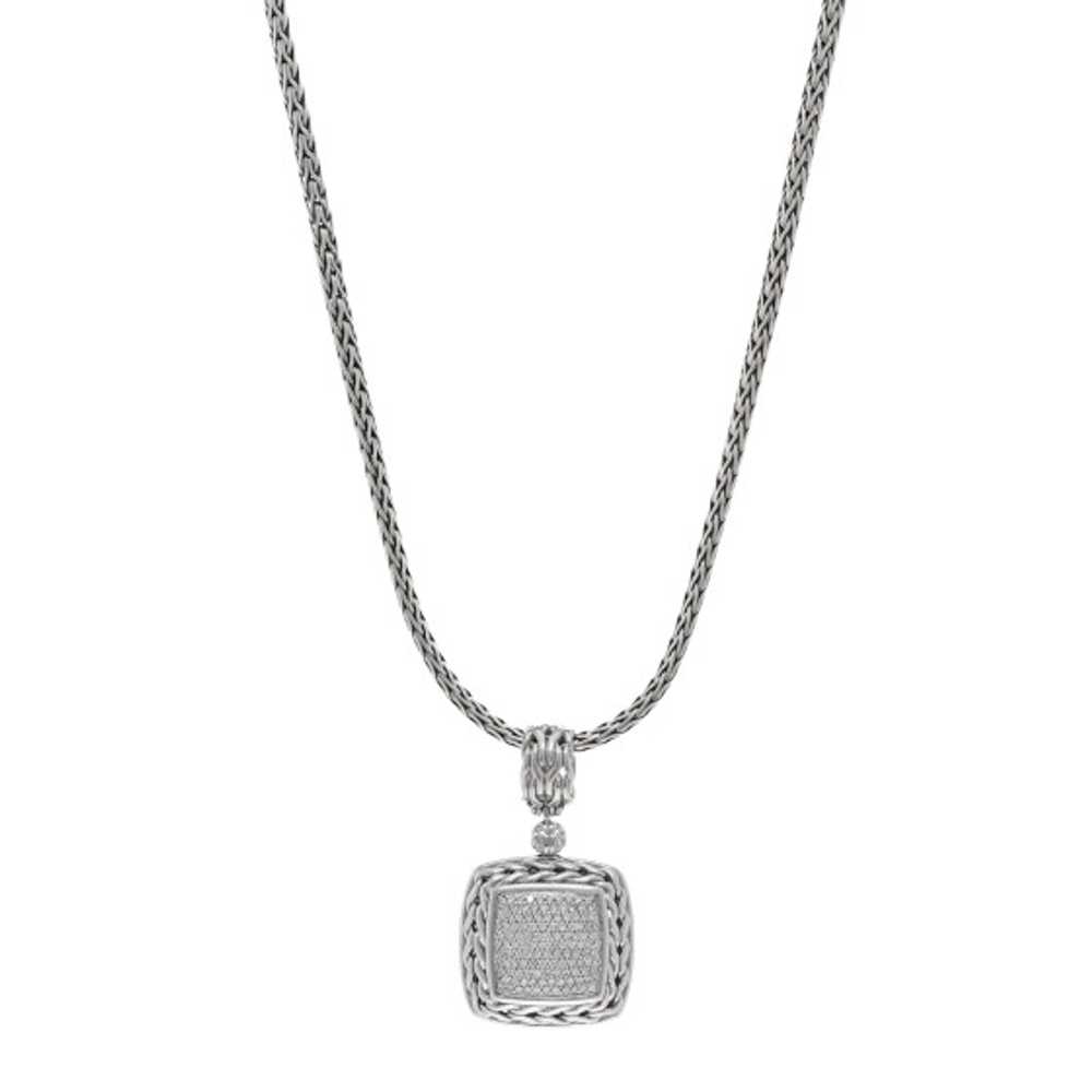 JOHN HARDY Sterling Silver Diamond Classic Chain … - image 1