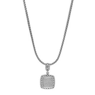 JOHN HARDY Sterling Silver Diamond Classic Chain … - image 1