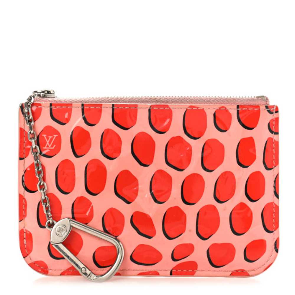 LOUIS VUITTON Vernis Jungle Dots Key Pouch Sugar … - image 1