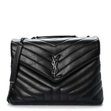 SAINT LAURENT Calfskin Y Quilted Monogram Monochr… - image 1