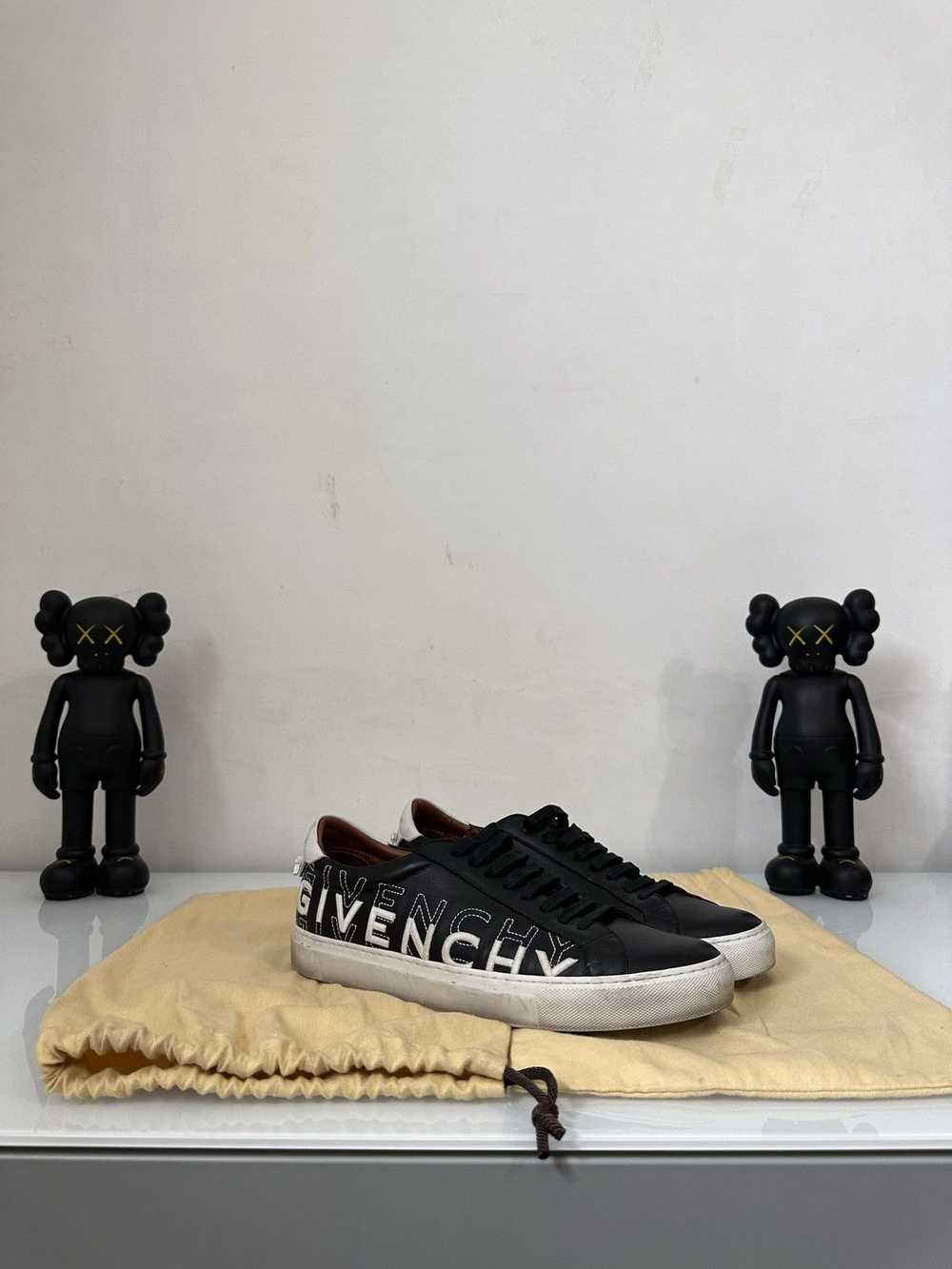 Givenchy B&W Embroidered Urban Street Sneakers - image 1