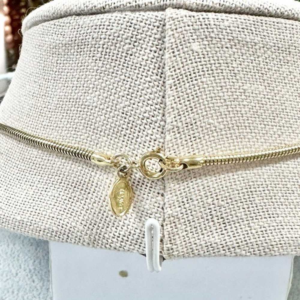 Vintage Avon Gold Tone Snake Chain Loop Lariat Ne… - image 3