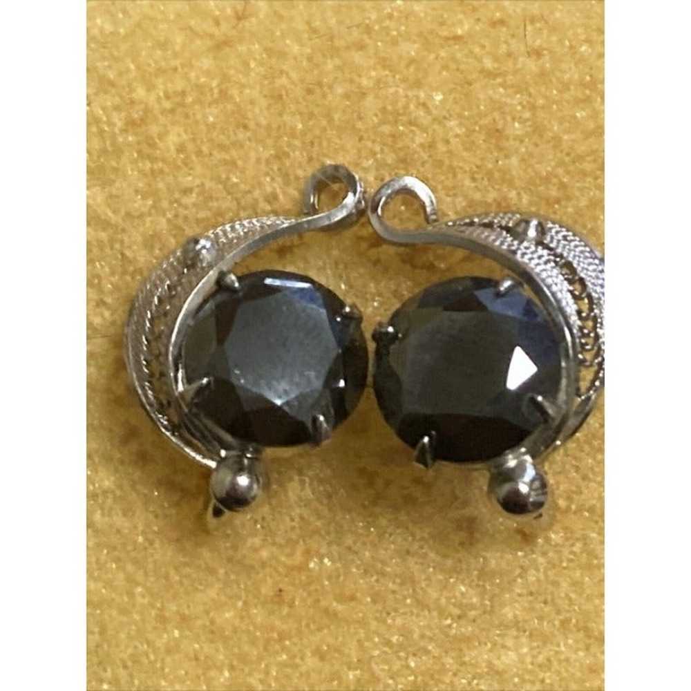 vintage black Alaskan hematite filigree - image 4