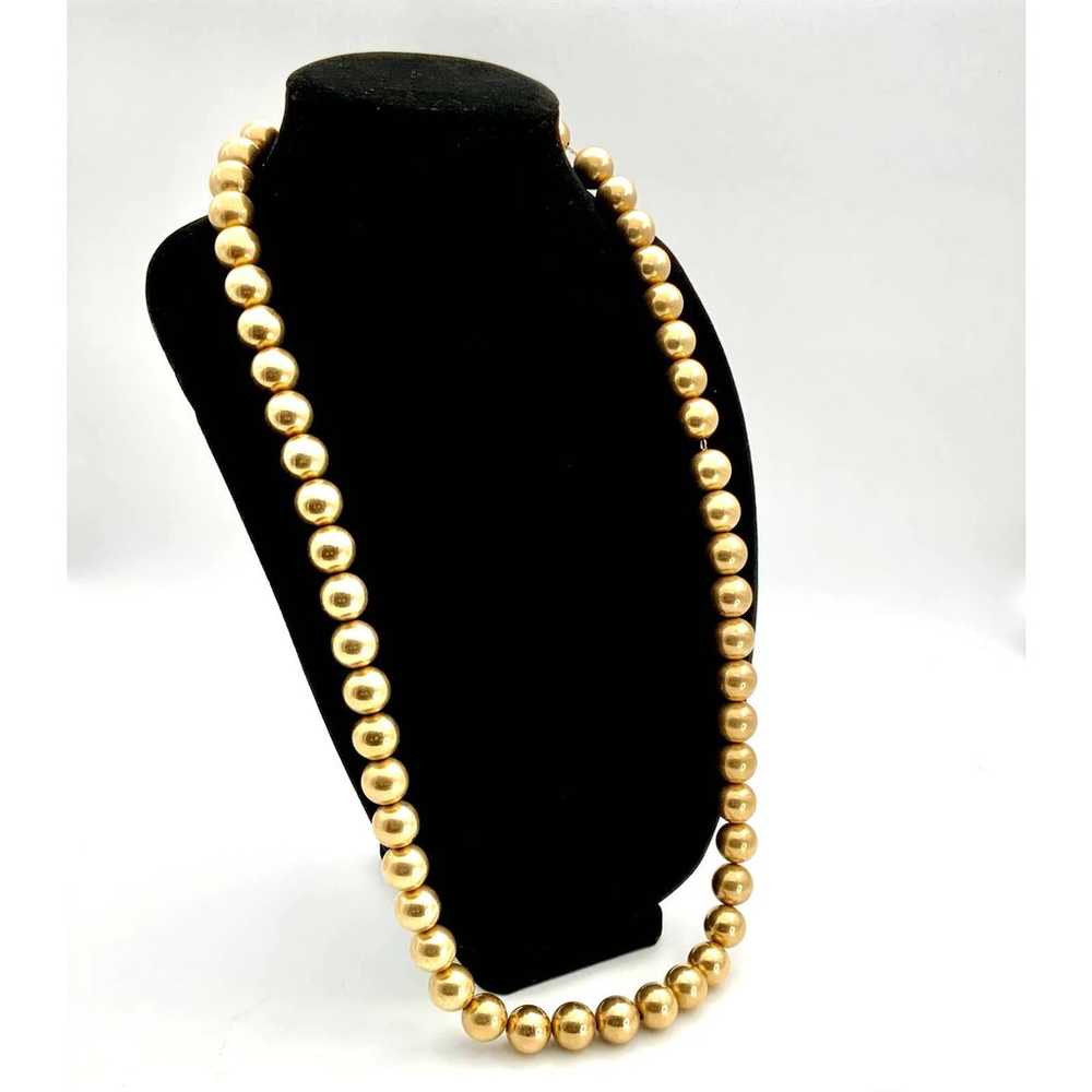 Brilliant Vintage Chunky 18" Gold-Tone Beaded Nec… - image 1