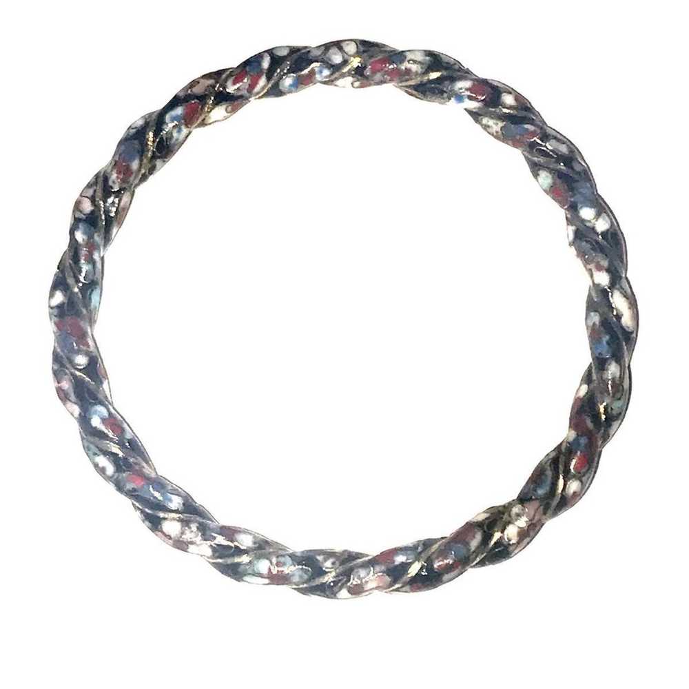 Vintage Woven Cloisonne Bangle - image 2