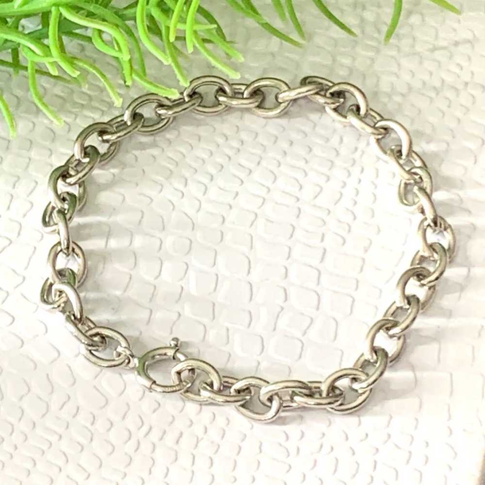 Vintage 925 Sterling Silver  Chain Link Bracelet … - image 12