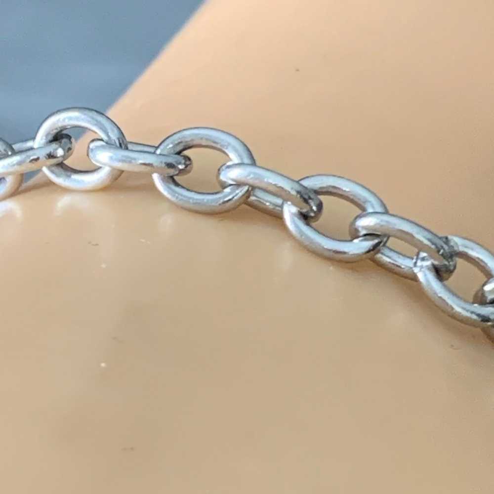 Vintage 925 Sterling Silver  Chain Link Bracelet … - image 2