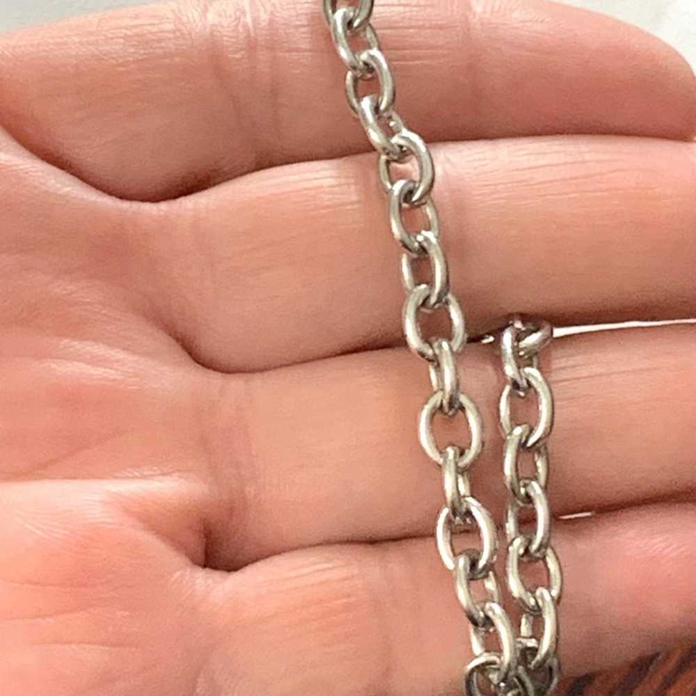 Vintage 925 Sterling Silver  Chain Link Bracelet … - image 7