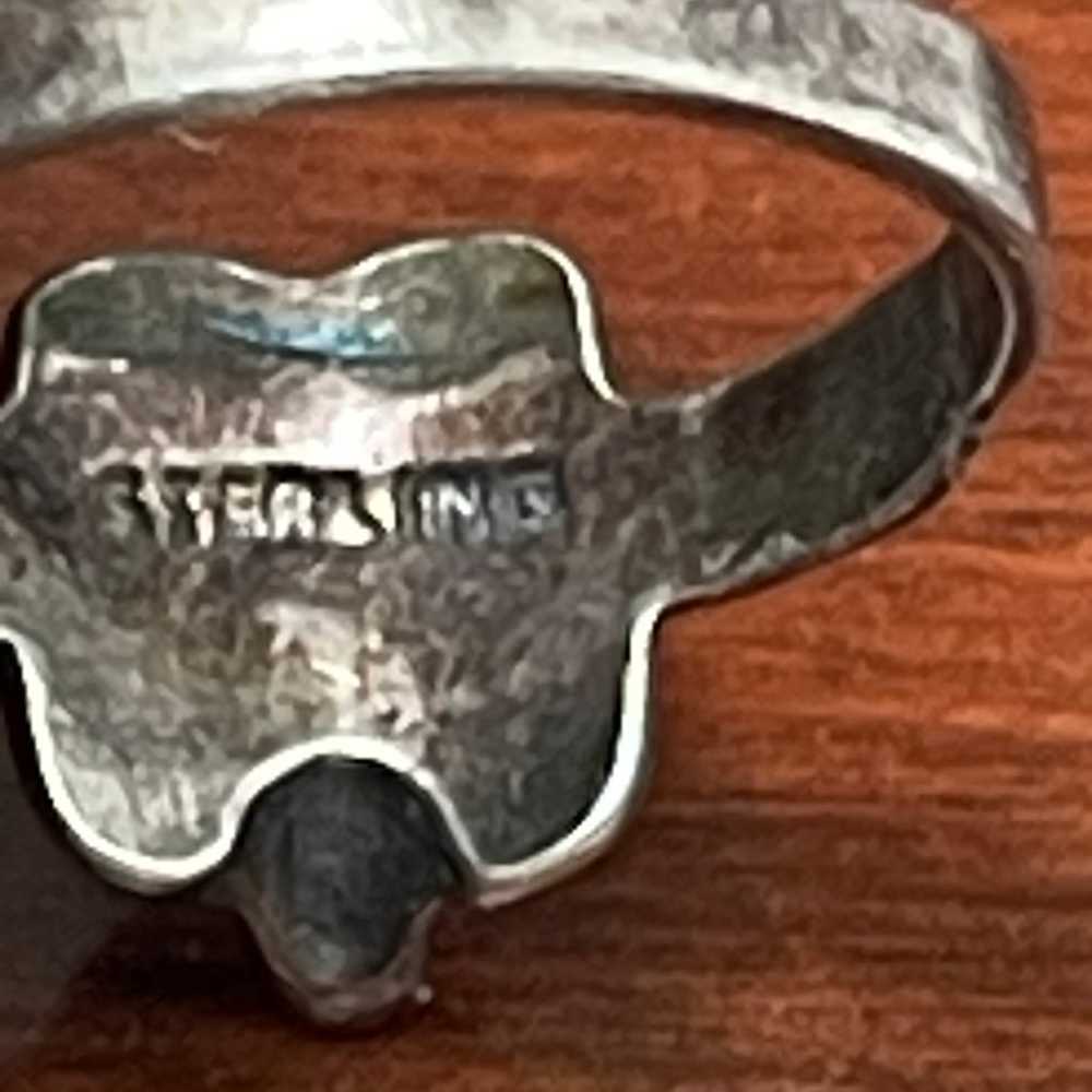 Vintage sterling silver horse saddle ring - image 4