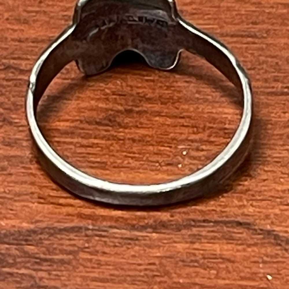 Vintage sterling silver horse saddle ring - image 5