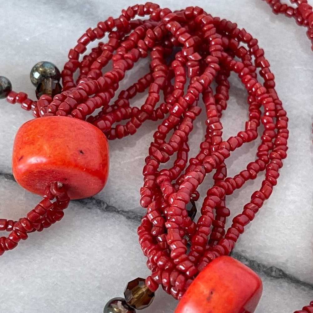 Coral Necklace - Vintage Handmade - image 1