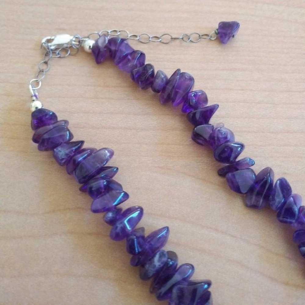 Sterling Silver and Amethyst Necklace - image 6