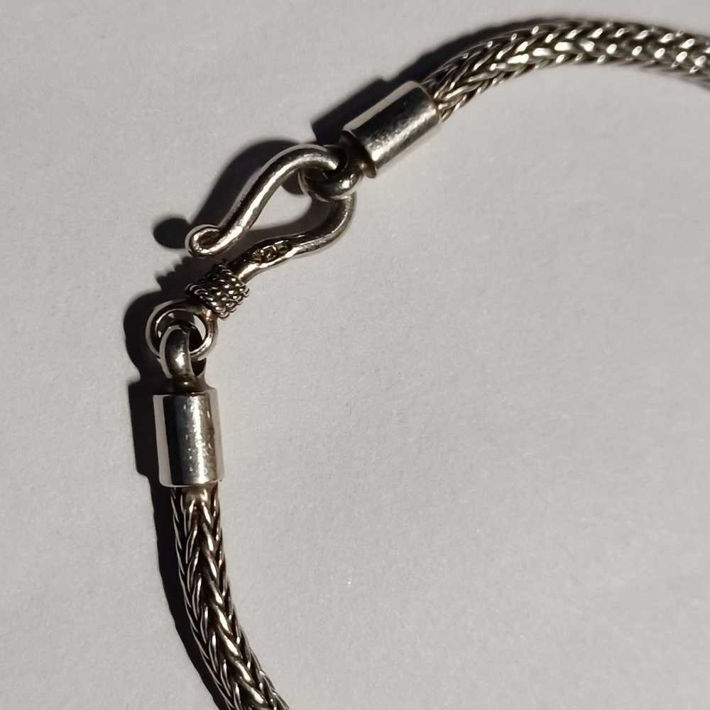 Foxtail Wheat Hook Clasp Bracelet 925 Sterling Si… - image 3