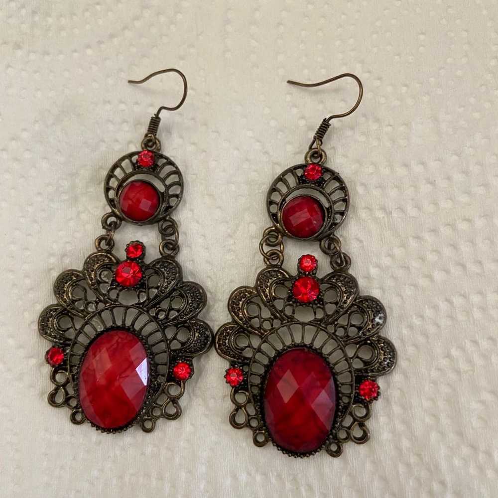 Vintage, antique look earrings - image 1