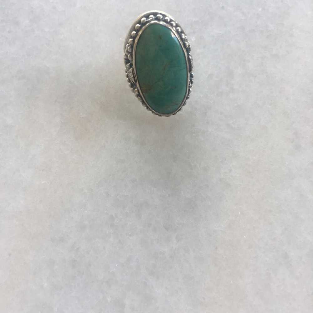 Sterling Silver Turquoise Ring - image 1