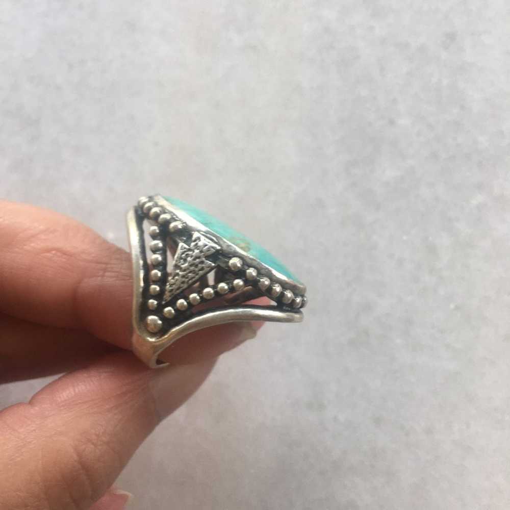 Sterling Silver Turquoise Ring - image 2