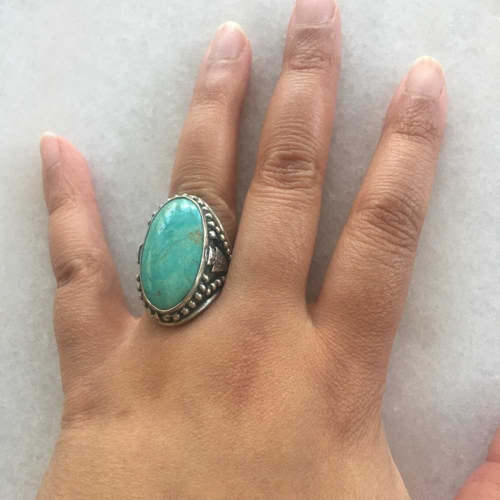 Sterling Silver Turquoise Ring - image 4