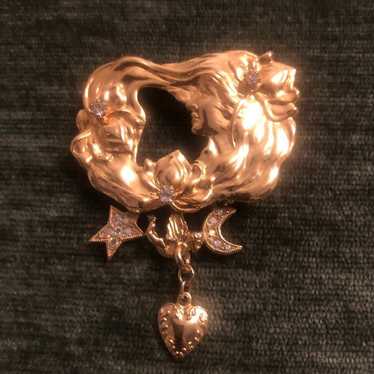 Kirks Folly Vintage  Brooch Pretty - image 1