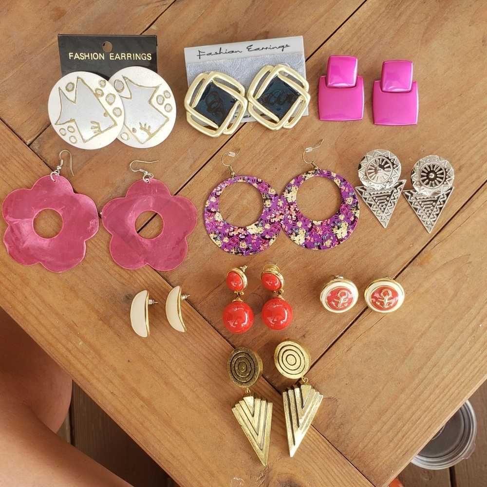 Vintage Earrings Lot of 10 - image 10