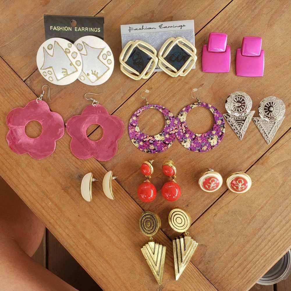 Vintage Earrings Lot of 10 - image 1