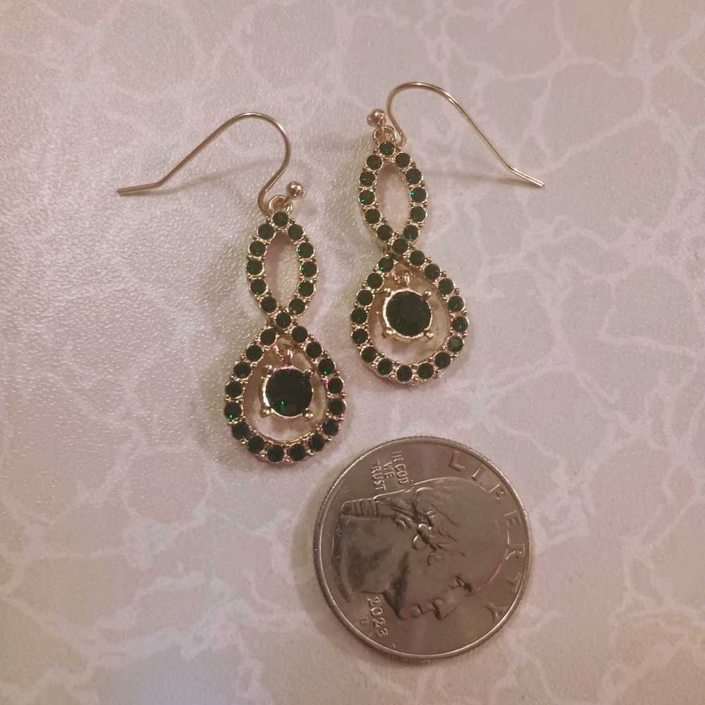 VINTAGE GOLD OVER STERLING SILVER GOLD? GREEN RHI… - image 12