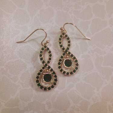 VINTAGE GOLD OVER STERLING SILVER GOLD? GREEN RHI… - image 1