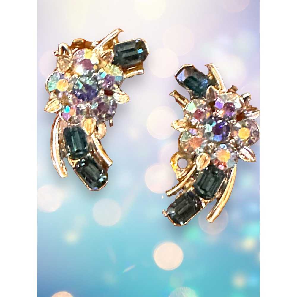 Sparkly Shooting Star Lisner Vintage Earrings - image 2