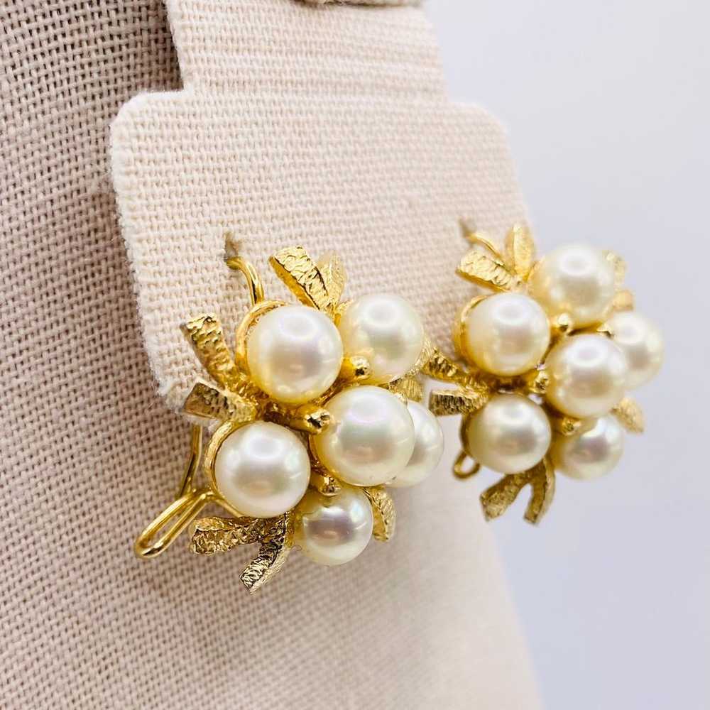 Women’s Vintage Judith McCann Pearl Cluster Flowe… - image 10