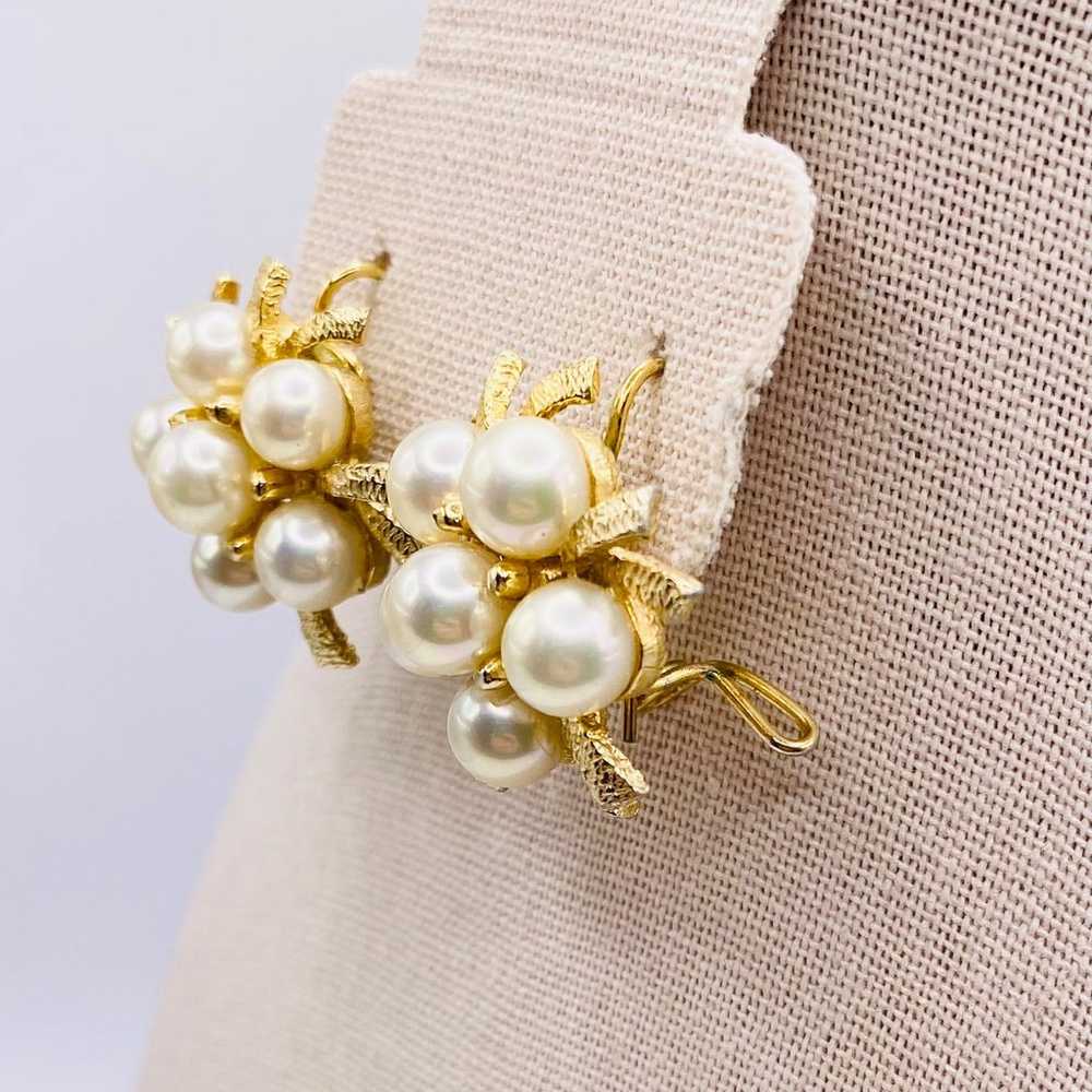 Women’s Vintage Judith McCann Pearl Cluster Flowe… - image 11