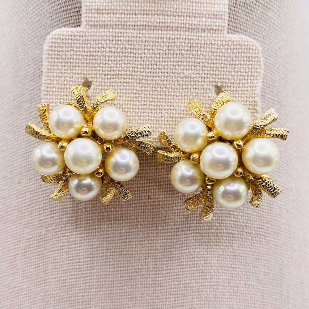 Women’s Vintage Judith McCann Pearl Cluster Flowe… - image 12